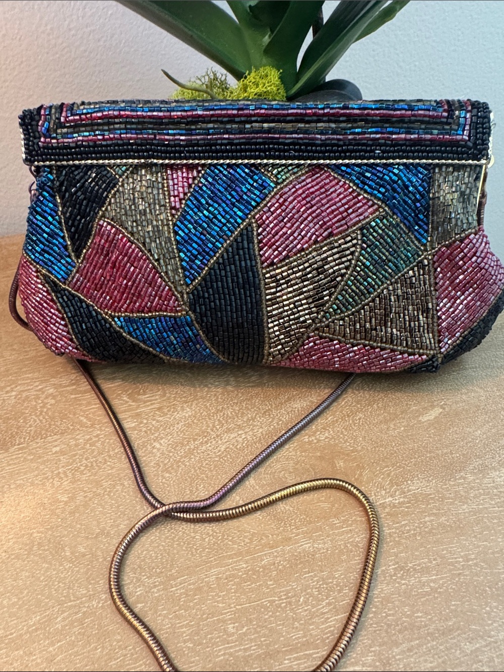 Vintage Multicolored Beaded Bag like New